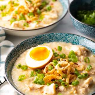 Chicken Congee Recipe (Instant Pot Jook Rice Porridge)