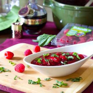 Homemade Cranberry Sauce Recipe with Raspberries