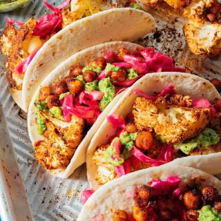 Roasted Cauliflower Tacos With Avocado Sauce