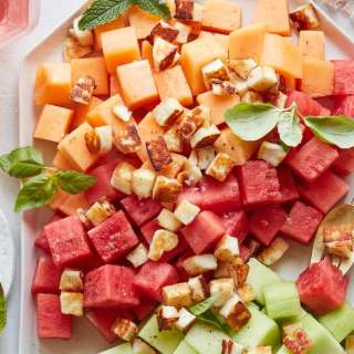 Melon Halloumi Salad