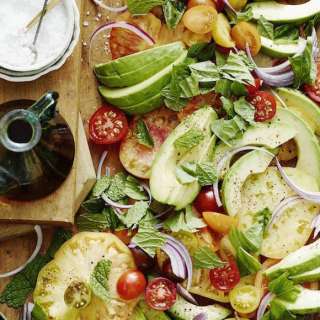 Avocado and Heirloom Tomato Salad