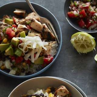 Cauliflower Rice Chicken Burrito Bowl