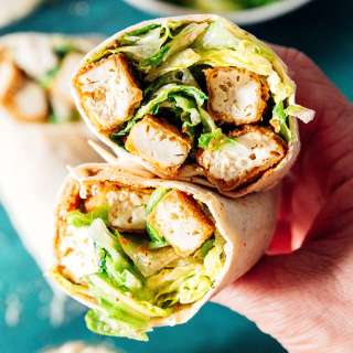 How To Make Vegan Chicken Caesar Wraps