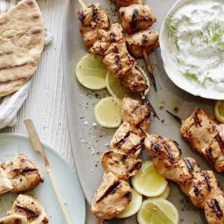 Yogurt Marinated Grilled Chicken Skewers