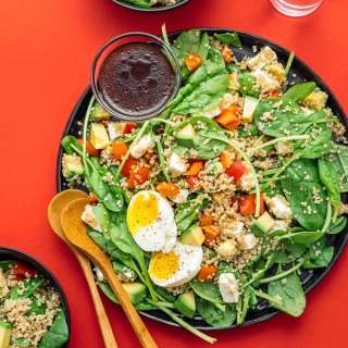 Spinach Quinoa Salad With Balsamic And Feta