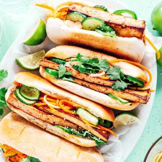 Lemongrass Tofu Banh Mi Sandwiches