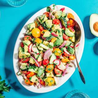 Avocado Salad With Tomato & Cucumber