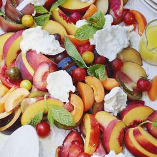 Stone Fruit and Burrata Salad