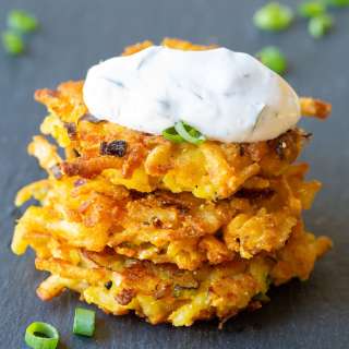Potato Latkes Recipe with Dipping Sauce
