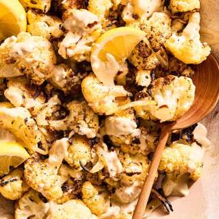 Roasted Cauliflower with Lemon Tahini