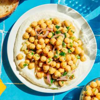 Marinated Chickpeas With Whipped Feta