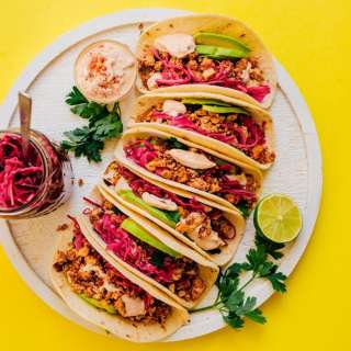 Soyrizo Tacos With Creamy Adobo Sauce