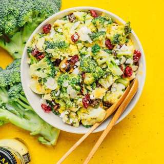 Grilled Broccoli Salad with Honey Mustard Dressing