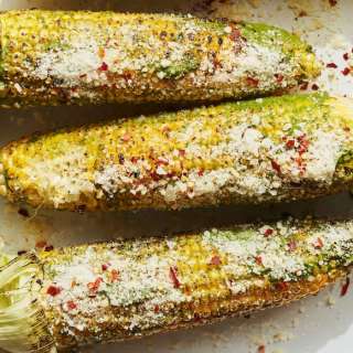 Basil Parmesan Grilled Corn