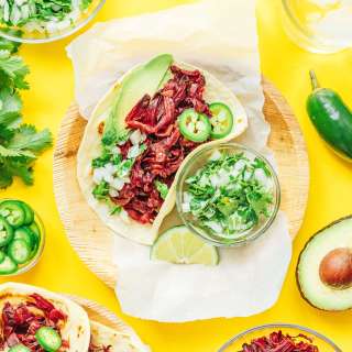 Hibiscus Tacos (Vegan Tacos de Jamaica)