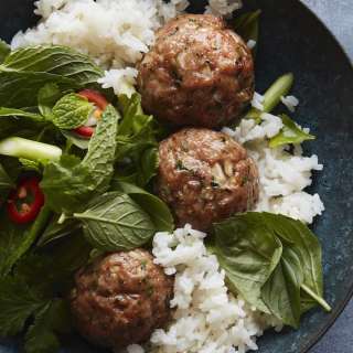 Asian Pork Meatball Bowls