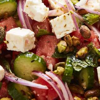 Watermelon Cucumber Salad