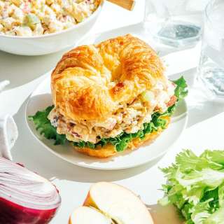 Vegetarian Chickpea "Chicken" Salad (Vegan Options)