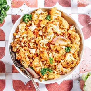Roasted Cauliflower Salad With Crispy Beans