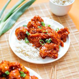 General Tso's Cauliflower (Baked or Air Fried)