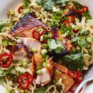 Miso Salmon with Sesame Ginger Noodles