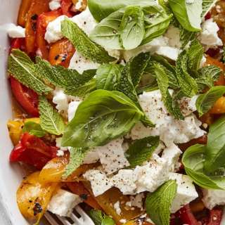 Charred Pepper Salad with Feta