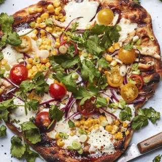 Grilled BBQ Chicken Pizza