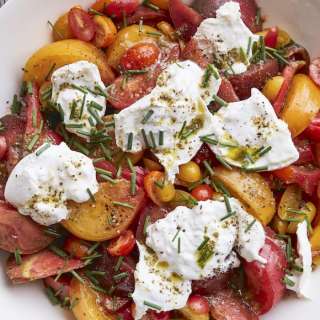 Marinated Tomato and Burrata Salad