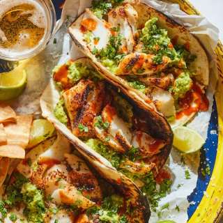 Smashed Avocado Fish Tacos
