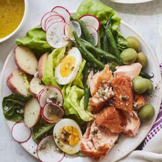 Salmon Nicoise with Caper Vinaigrette