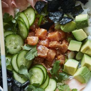 Spicy Salmon Sushi Bowls
