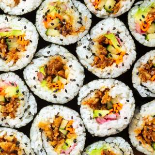 Epic Vegan Tofu Sushi (With Crispy Shredded Baked Tofu)