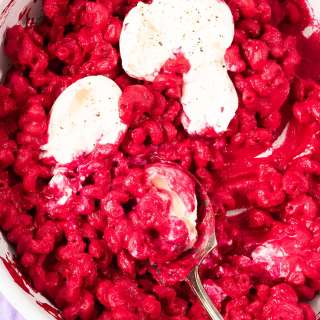 Creamy Roasted Beet Feta Pasta