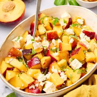 Peach Salad Recipe with Basil
