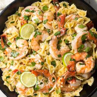 Cilantro Lime Shrimp Pasta