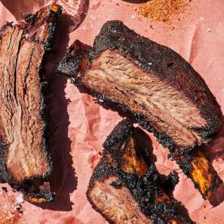 Spicy Dino Ribs aka Galbi Marinated Korean Chili Rubbed Bone-In Beef Plate Ribs