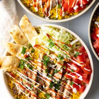 Halal Cart-Style Chicken Over Rice Recipe + VIDEO