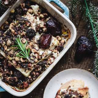 Date and Hazelnut Roasted Feta Cheese