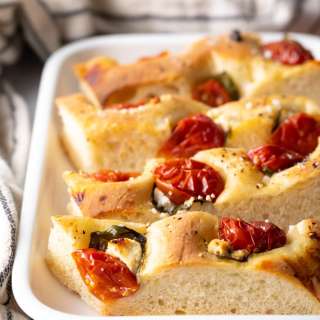 Tomato Basil Focaccia Bread