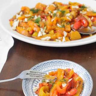 Roasted bell pepper salad