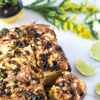 Gluten-free Cornbread with Sweet and Spicy Chili Cheddar Topping