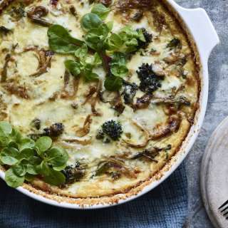 Broccolini Fontina Quiche