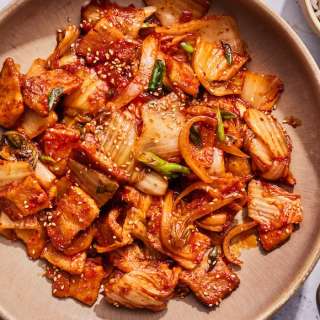Stir Fried Pork Belly and Kimchee 