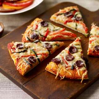 Spanish Pizza with Chorizo and Peppers