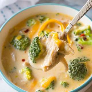 Low-Fat Creamy Chicken Broccoli Soup