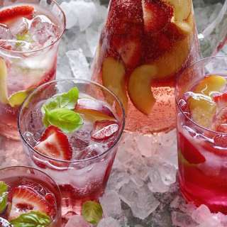 Strawberry and Peach Rosé Sangria