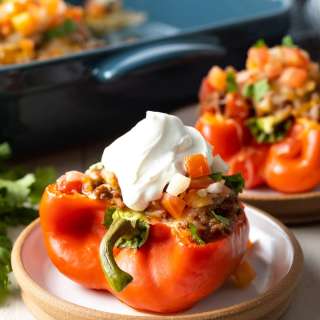 Keto Taco Stuffed Peppers Recipe