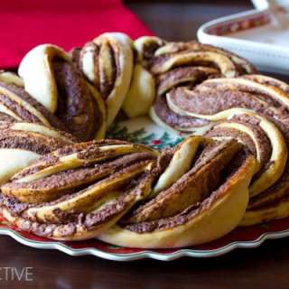 Chocolate Cinnamon Bread Wreath Recipe