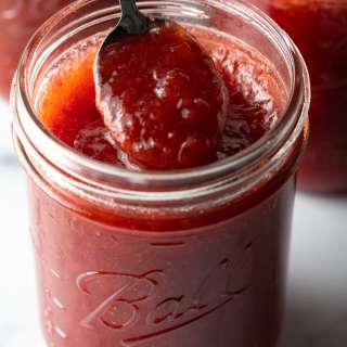 Strawberry Rhubarb Jam Recipe (No Pectin!)