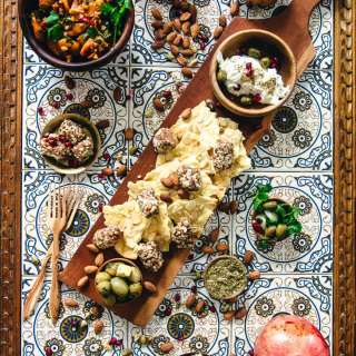 Middle Eastern appetizer platter